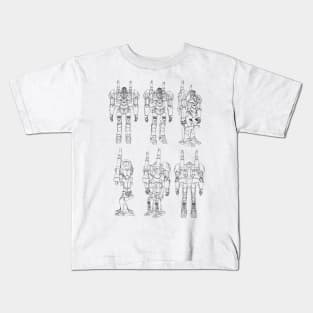 Robot Line Art Kids T-Shirt